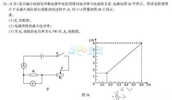 考試吧首推:2017福建中考《物理》試題及答案