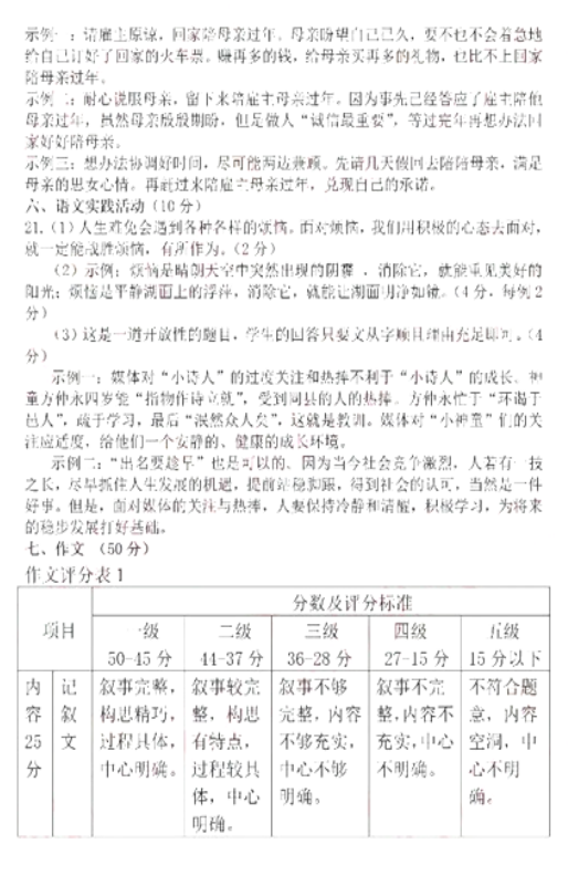 考試吧:2017年湖北荊門中考《語文》試題及答案